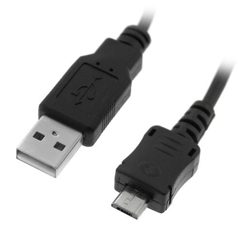 GTMax Black Micro-USB Data Cable - 6 Feet For HP TouchPad, Blackberry Playbook and other device that has a micro usb connection port