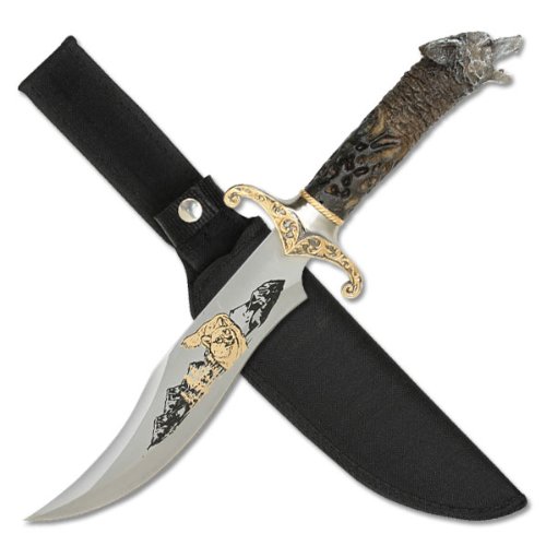 BladesUSA KS-1863W Wildlife Knife Collectible 15-Inch Overall
