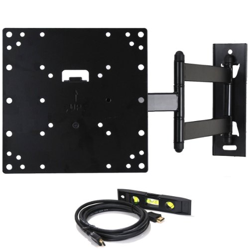VideoSecu LCD LED TV Wall Mount Full Motion with Swivel Articulating Arm for 23-37 in, up to 42 in TV Monitor Flat Panel Screen With VESA 200 100, 20 in Extension and Post-installation Leveling System ML531B M84
