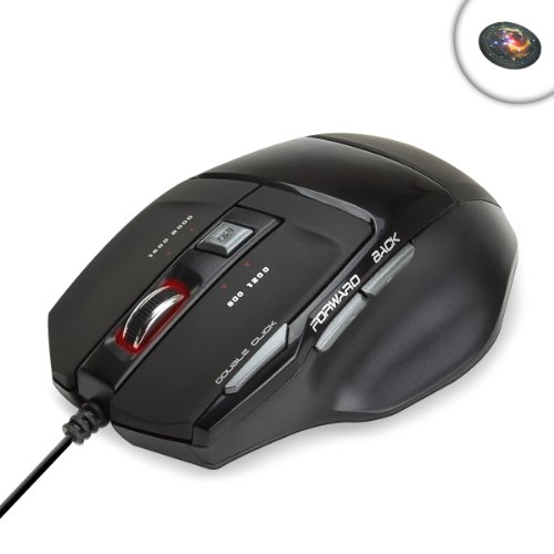 High Precision Optical Gaming Mouse with 2000 DPI for CyberpowerPC , Alienware , Microtel Computer and Much More - Includes Mouse Pad