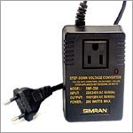 Simran SMF-200 Deluxe 200 Watts Step Down Voltage Converter for International Travel to AC 220V/240V Countries