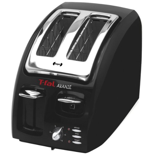 T-fal 8746002 Classic Avante 2-Slice Toaster with Bagle Function, Black