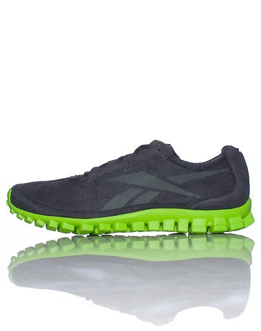 Reebok Men's RealFlex Running Shoe Lime/Charcoal (10.5)