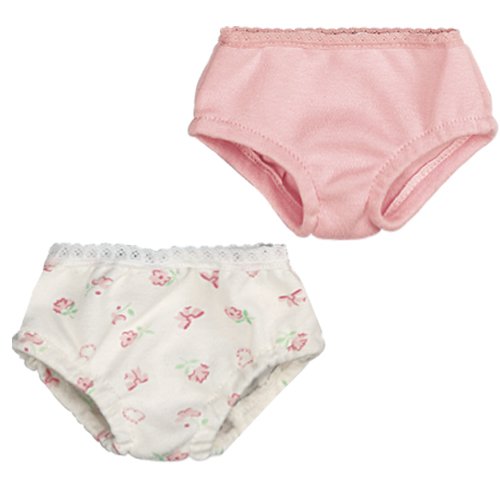 Pink & Print Doll Underwear Set, Fits 18 Inch American Girl Dolls, Doll Panties Set