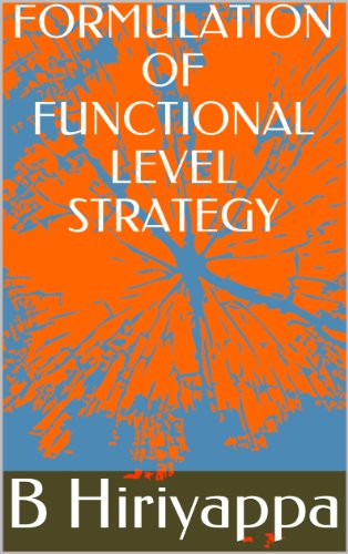 FORMULATION OF FUNCTIONAL LEVEL STRATEGY