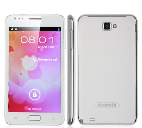 Unlocked Smartphone N8000 5 Inch Screen Android 4.0 Smart Phone Dual SIM Mtk6575 1ghz 3g Tv GPS