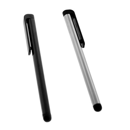 GTMax 2 X Universal Stylus Pens for iPad/Itouch/Iphone/Touchscreen devices! 2x Pens, 1 Silver 1 Black