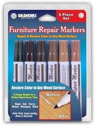 Set of 6 Assorted Furniture Repair Markers Stain Scratch Floor Pens