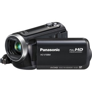 Panasonic V100M 42x Intelligent Zoom SD Camcorder with 16GB Built in Memory (Black)