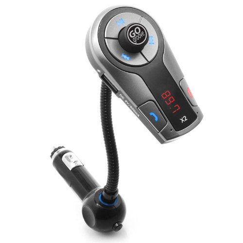 GOgroove FlexSMART X2 Wireless In-Car Bluetooth FM Transmitter with Charging, Music Control, and Hands-Free Calling for Android, iPhone, Blackberry, & Windows Smartphones