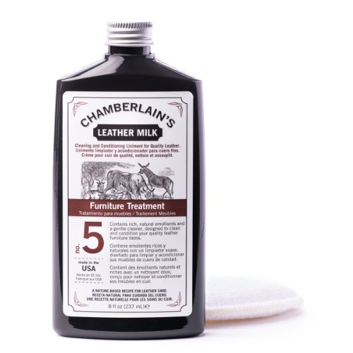 Chamberlain's Leather Milk 8oz Furniture Treatment No. 5: Best Leather Cleaner and Conditioner for Quality Leather Furniture.