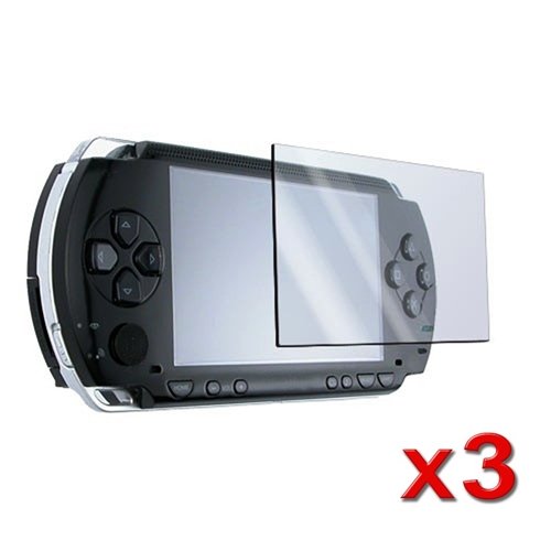 eForCity 3 Screen Protector + Cloth + Compatible with SONY PSP