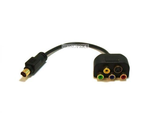 Video Card(mini Din 9 pin) to Svideo(SVHS) / Component / Composite for ATI Ra...