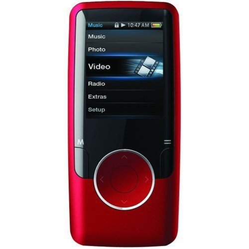Coby MP620-8GRED 8 GB 1.8-Inch Video MP3 Player with FM Radio (Red)