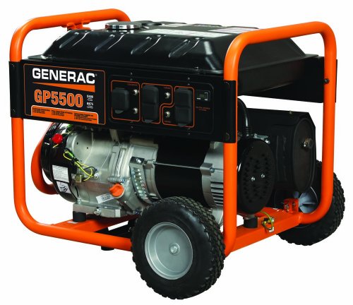 Generac 5939 GP5500 6,875 Watt 389cc OHV Portable Gas Powered Generator