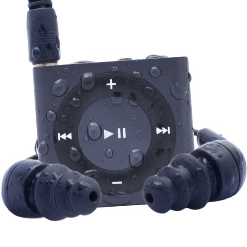 Waterfi 100% Waterproof iPod Shuffle Swim Kit with Dual Layer Waterproof/Shockproof Protection (Slate)