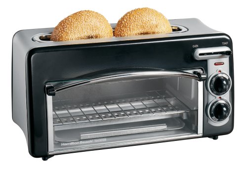 Hamilton Beach 22708 Toastation 2-Slice Toaster and Mini Oven, Black