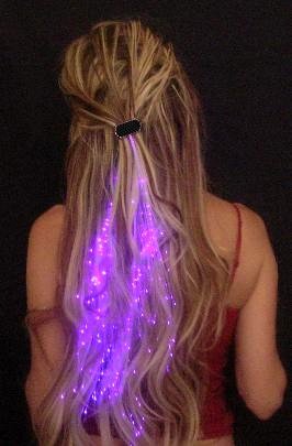 Glowbys LED Fiber Optic Light-Up Hair Barrette - Rainbow