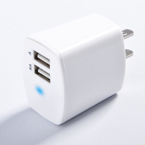 PowerGen Dual Port USB 2.1A 10W AC Travel Wall Charger - White
