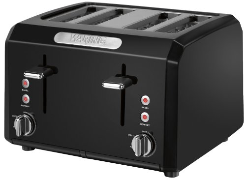 Waring CTT400BK Professional Cool Touch 4-Slice Toaster, Black
