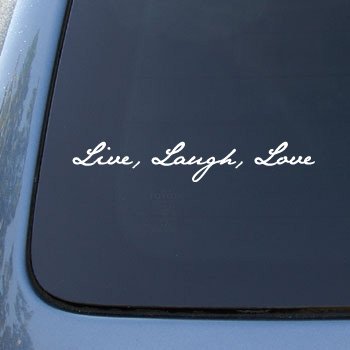 LIVE LAUGH LOVE - Vinyl Car Decal Sticker #1535 | Vinyl Color: White