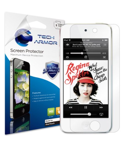 Tech Armor Apple New iPod Touch (5th / Latest Generation) HD Clear Screen Protector with Lifetime Replacement Warranty [3-Pack]