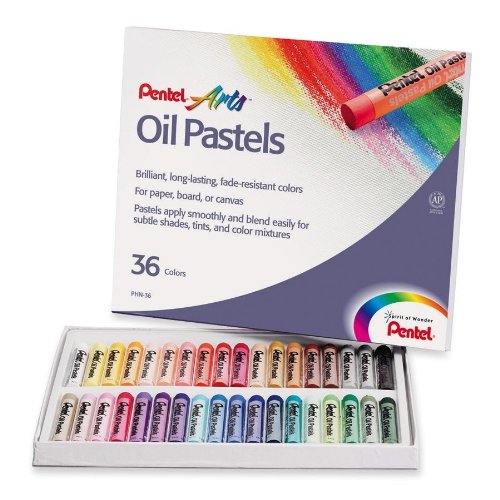 Pentel Arts Oil Pastels, 36 Color Set (PHN-36)