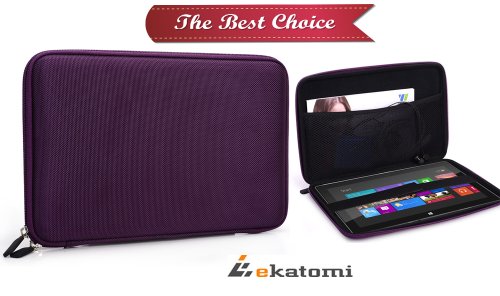 HP Touchpad Universal 10-inch Tablet Hard Case - Dark Purple. Bonus Ekatomi Screen Cleaner Sticker