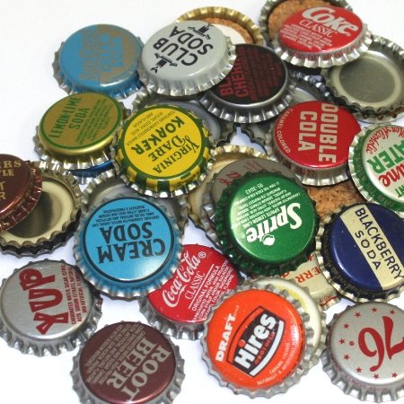 100 Vintage Random Bottle Caps Collectible Craft Jewelry Coke Soda Bottlecaps