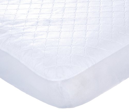 Carter's Keep Me Dry Waterproof Fitted Quilted Crib Pad, White
