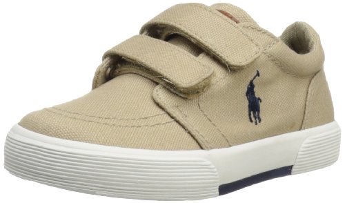 Polo Ralph Lauren Kids Faxon EZ II Sneaker (Toddler),Khaki/Navy,9 M US Toddler