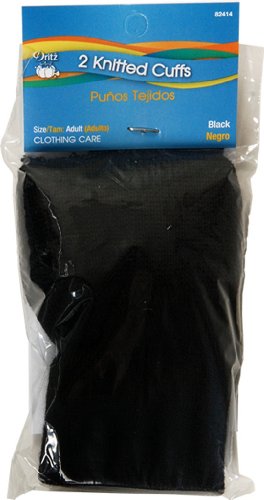 Dritz Knitted Cuffs Clothing Care, 2 Each, Black