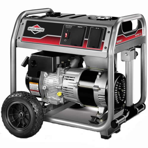 Briggs & Stratton 30466 3,500 Watt 250cc Gas Powered Portable Generator With Wheel Kit