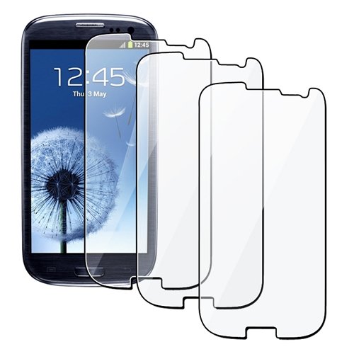 Exponentc High Quality Clear Screen Protector Shield for the Samsung Galaxy S3 S III i9300 - 3 Pack