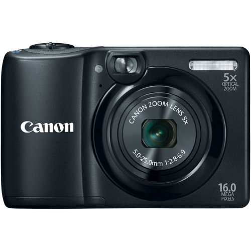 Canon PowerShot A1300 16.0 MP Digital Camera with 5x Optical Zoom 28mm Wide-Angle Lens (Black)